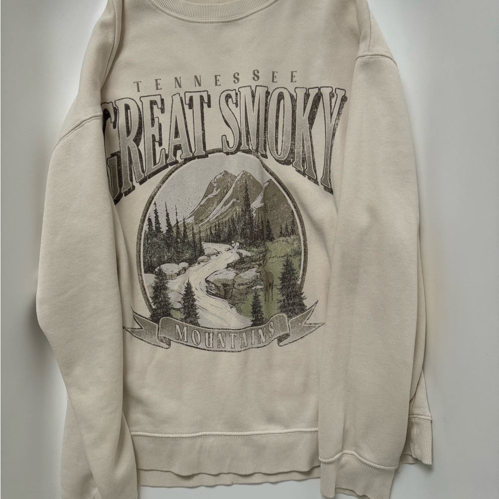 Tennessee Great Smoky Mountains Cream Sweater